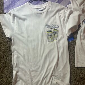 White T-Shirt with Modelo Graphic Market Studio